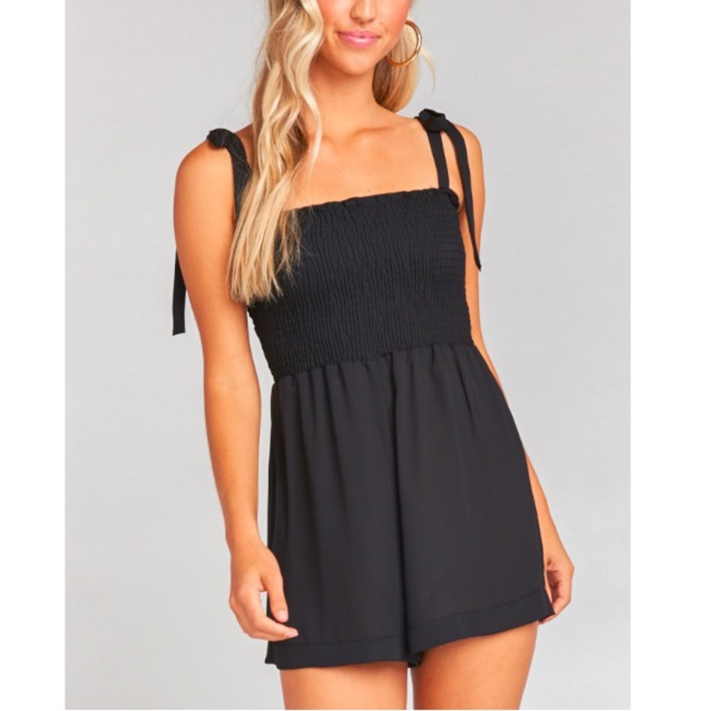 Show Me Your Mumu Black Leno Romper